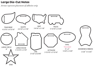 Large die cut shapes