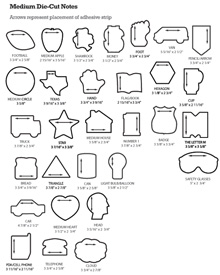 Medium die cut shapes