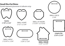 Small die-cut shapes