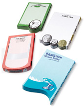 Thin shaped notepads